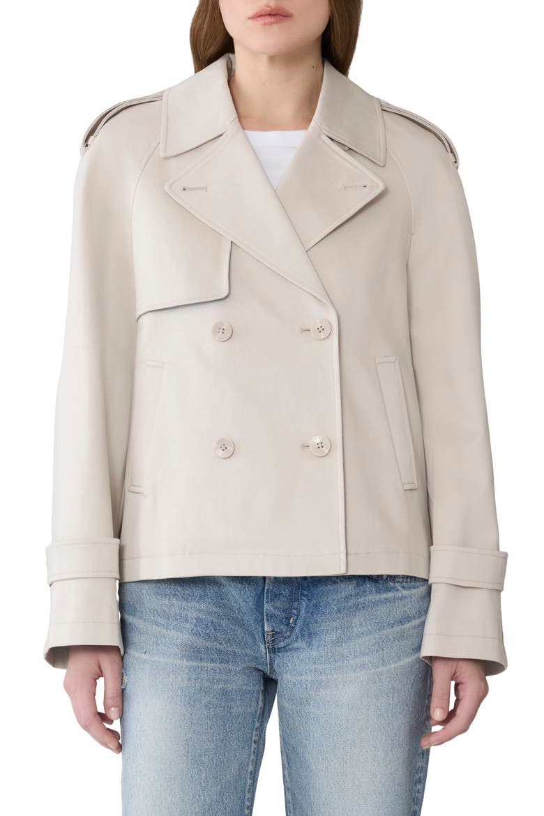 Juliette Short Stretch Cotton & Nylon Trench Coat (Women) | Nordstrom