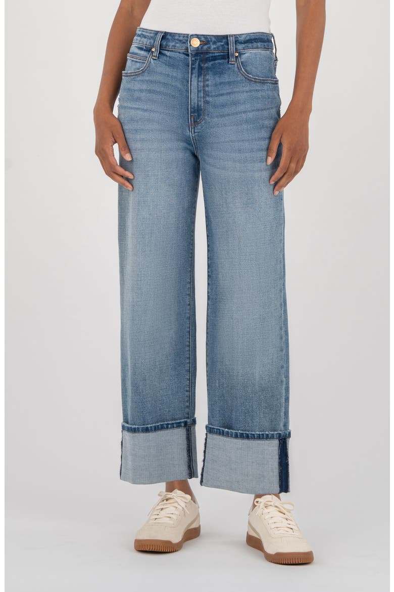 Sienna Cuffed High Waist Relaxed Straight Leg Jeans, Main, color, LOVE