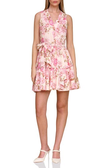 Shop Avec Les Filles Floral Wrap Dress In Rococo Floral