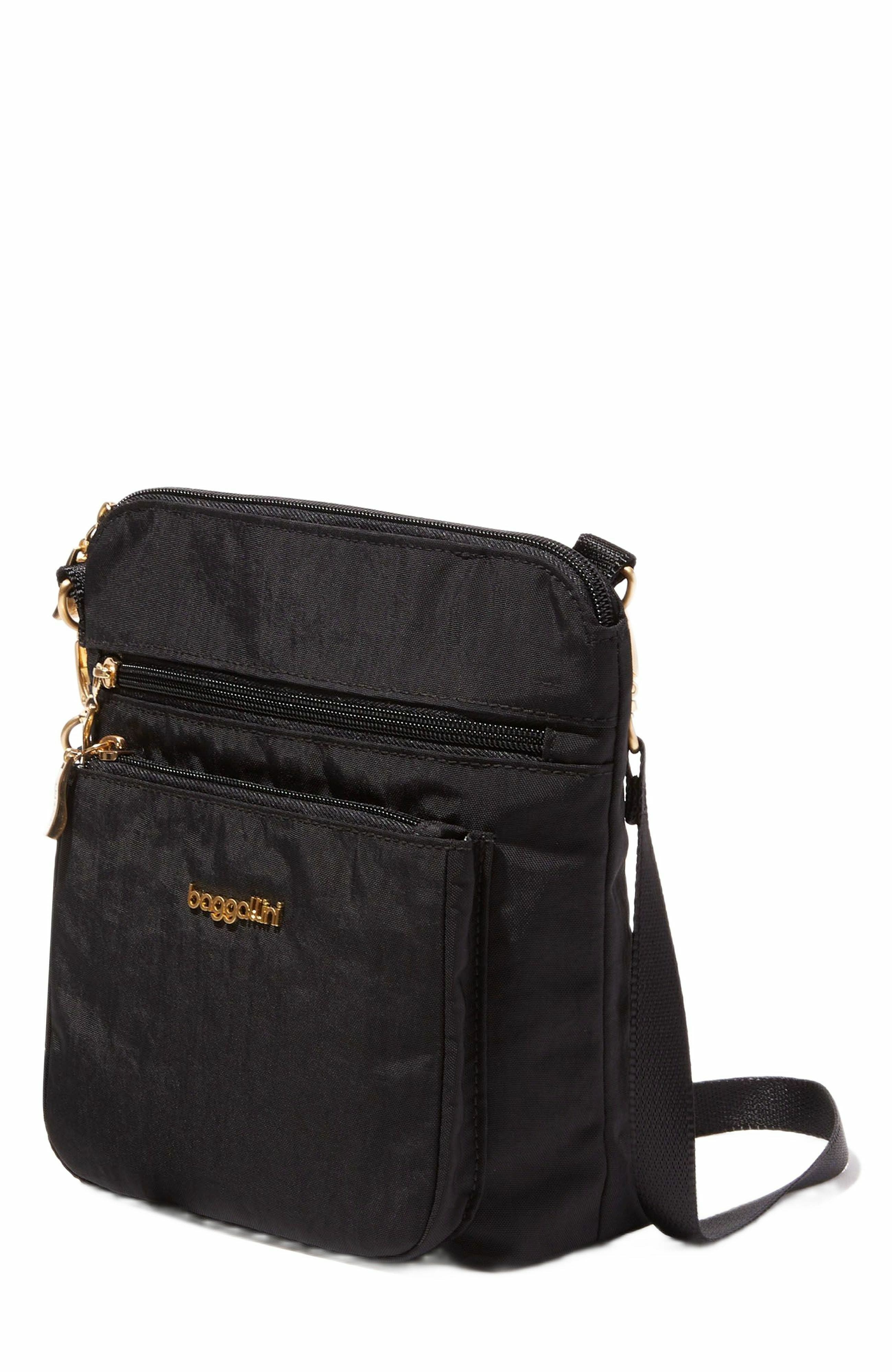 BAGGALLINI Modern Pocket Crossbody Bag, Alternate, color, Black With Gold Hardware