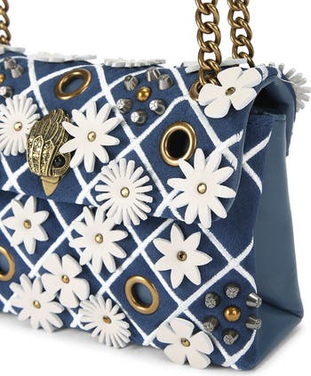 Mini Kensington Floral Appliquéé Leather Convertible Crossbody Bag