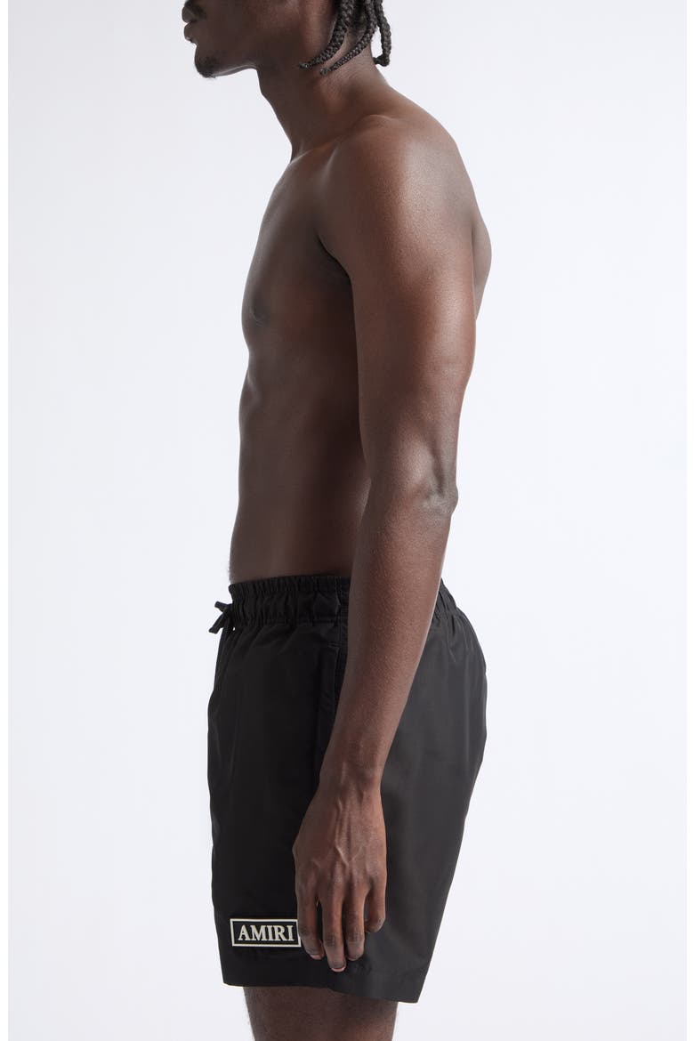 Patch Swim Trunks, Alternate, color, BLACK