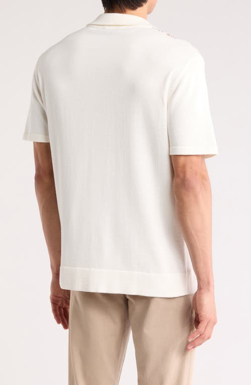 Truth Stripe Camp Shirt In White/blue/grey Multi