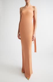 BERNADETTE Alexander One-Shoulder Gown