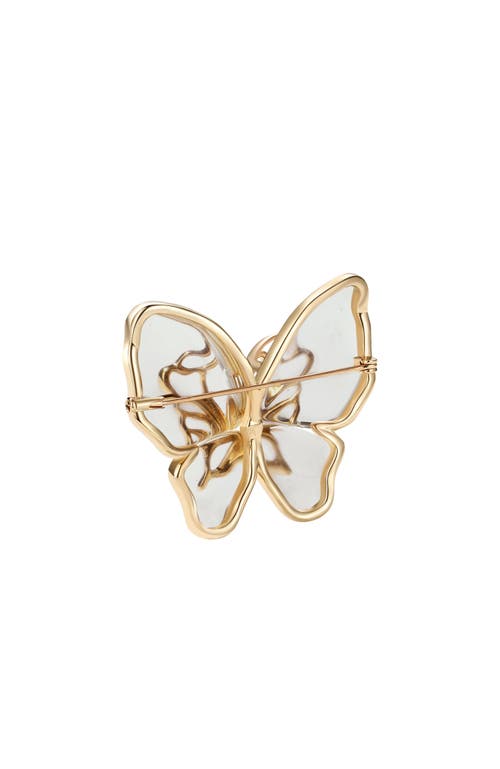 Rc Retro Chic Butterfly Serenade Brooch In Gold