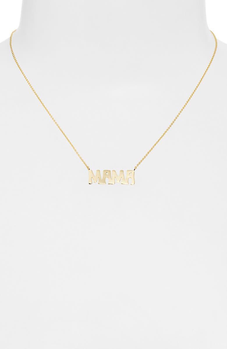 ARGENTO VIVO Block Letter 'Mama' Pendant Necklace, Alternate, color, Gold