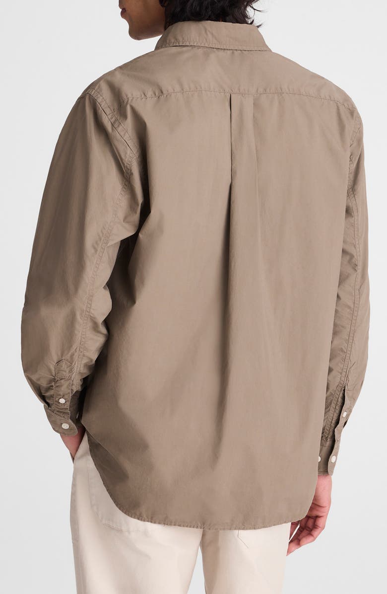 Madewell Stripe Poplin Button-Up Shirt, Alternate, color, Dark Driftwood