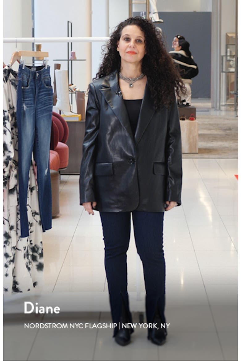 Denny Faux Leather Blazer video
