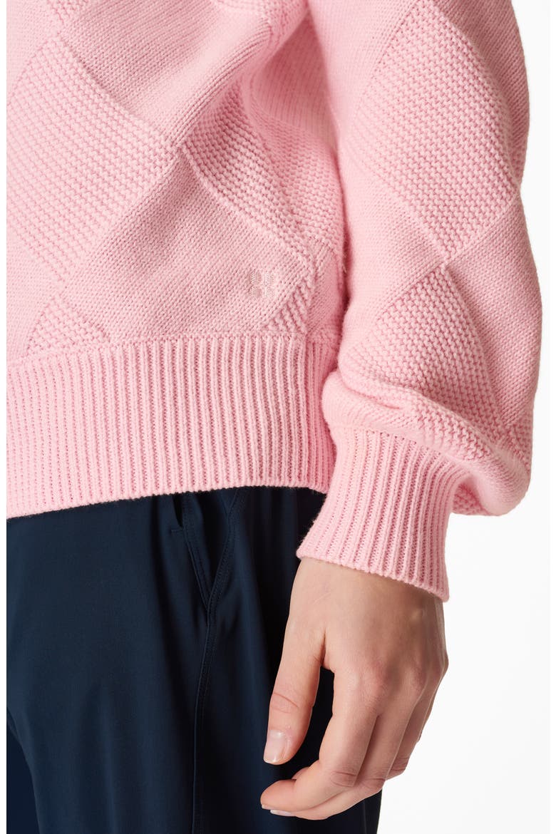 Diamond Knit Cotton & Wool Sweater, Alternate, color, NERINE PINK