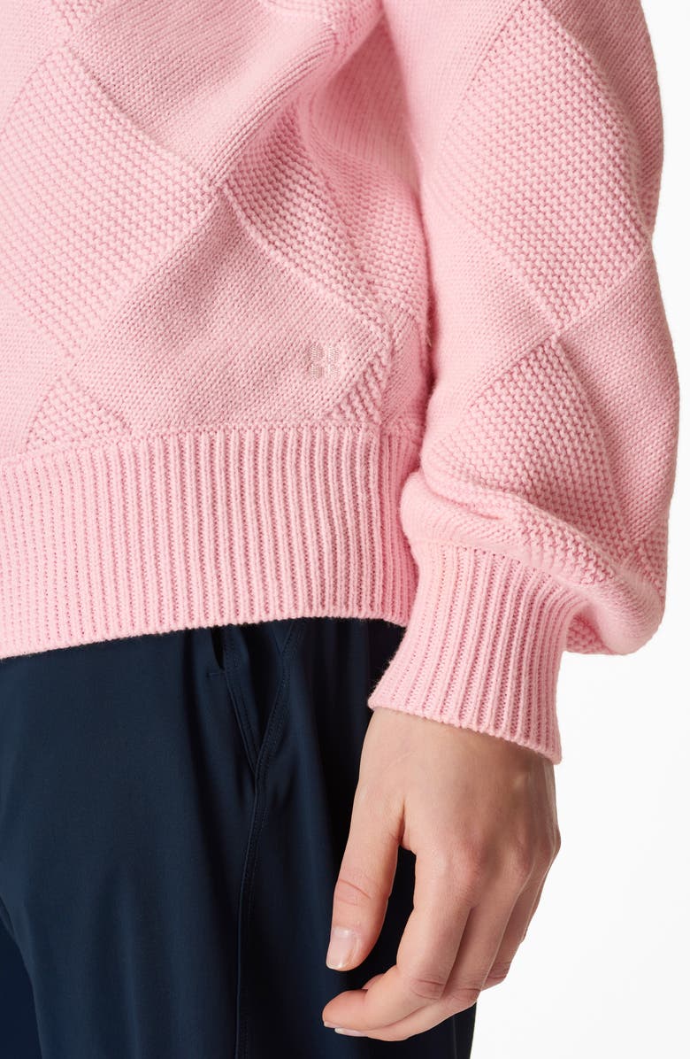 Sweaty Betty Diamond Knit Cotton & Wool Sweater, Alternate, color, 