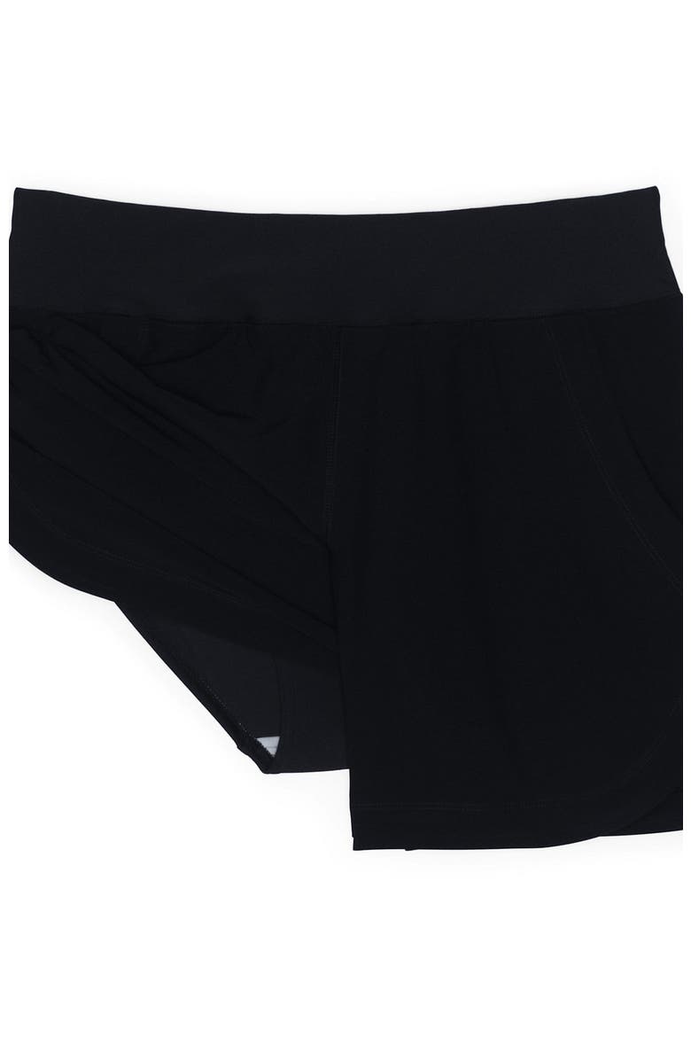 Plus Size SunShade UPF 50 5" Board Shorts with Panty, Alternate, color, Black