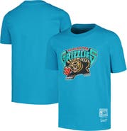 Mitchell & Ness Youth Mitchell & Ness Turquoise Vancouver Grizzlies Hardwood Classics Retro Logo T-Shirt