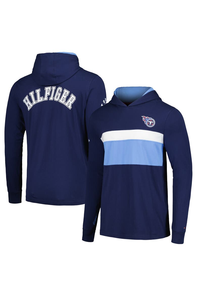 Men's Tommy Hilfiger  Navy Tennessee Titans Morgan Long Sleeve Hoodie T-Shirt, Main, color, Navy