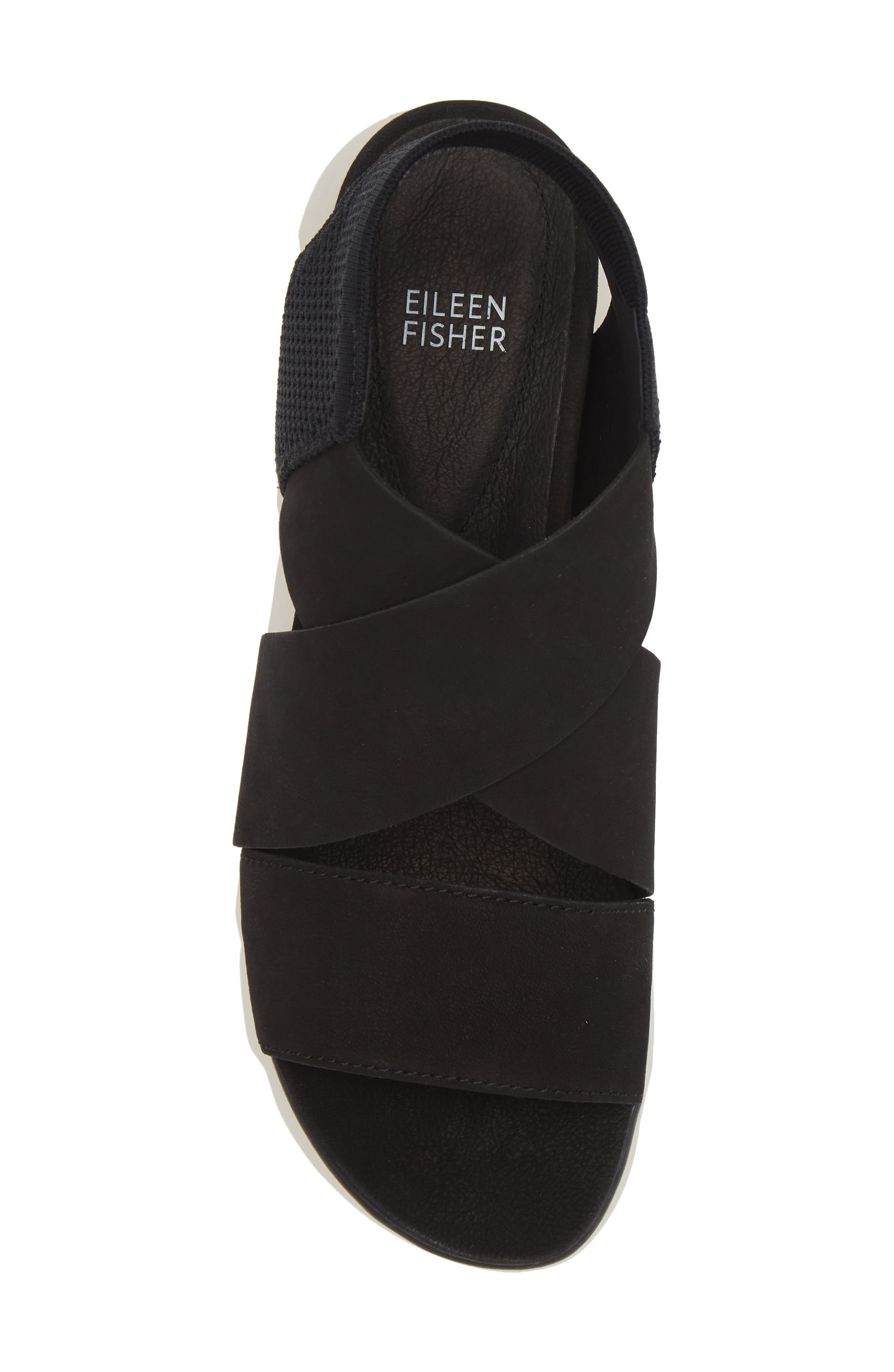 Eileen Fisher Chant Platform Sandal, Alternate, color, Black