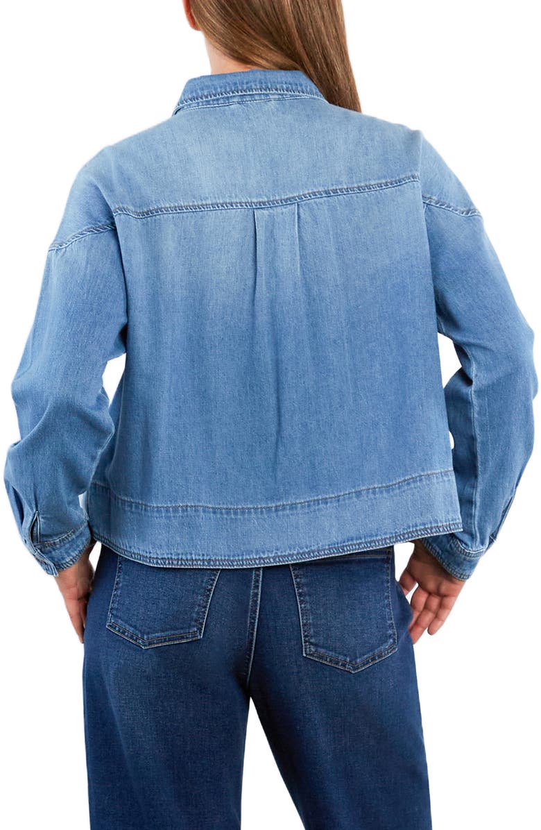 Wash Lab Denim Boxy Denim Button-Up Shirt, Alternate, color, Denim Love