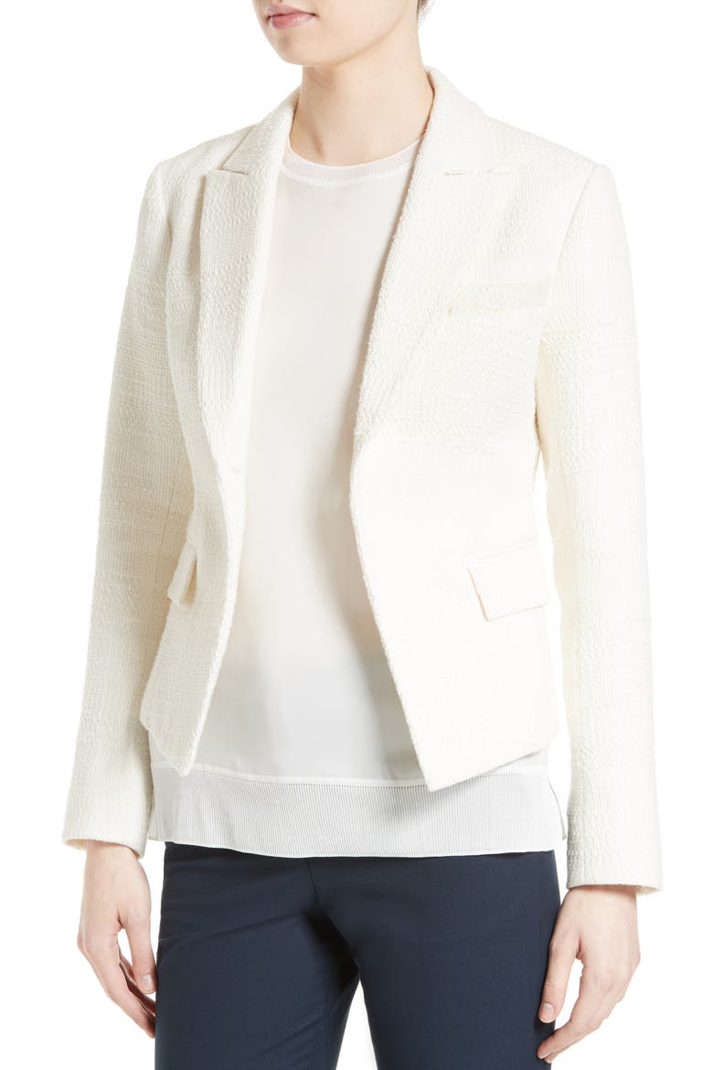 Brince Newdale Textured Jacket, Alternate, color, WARM IVORY
