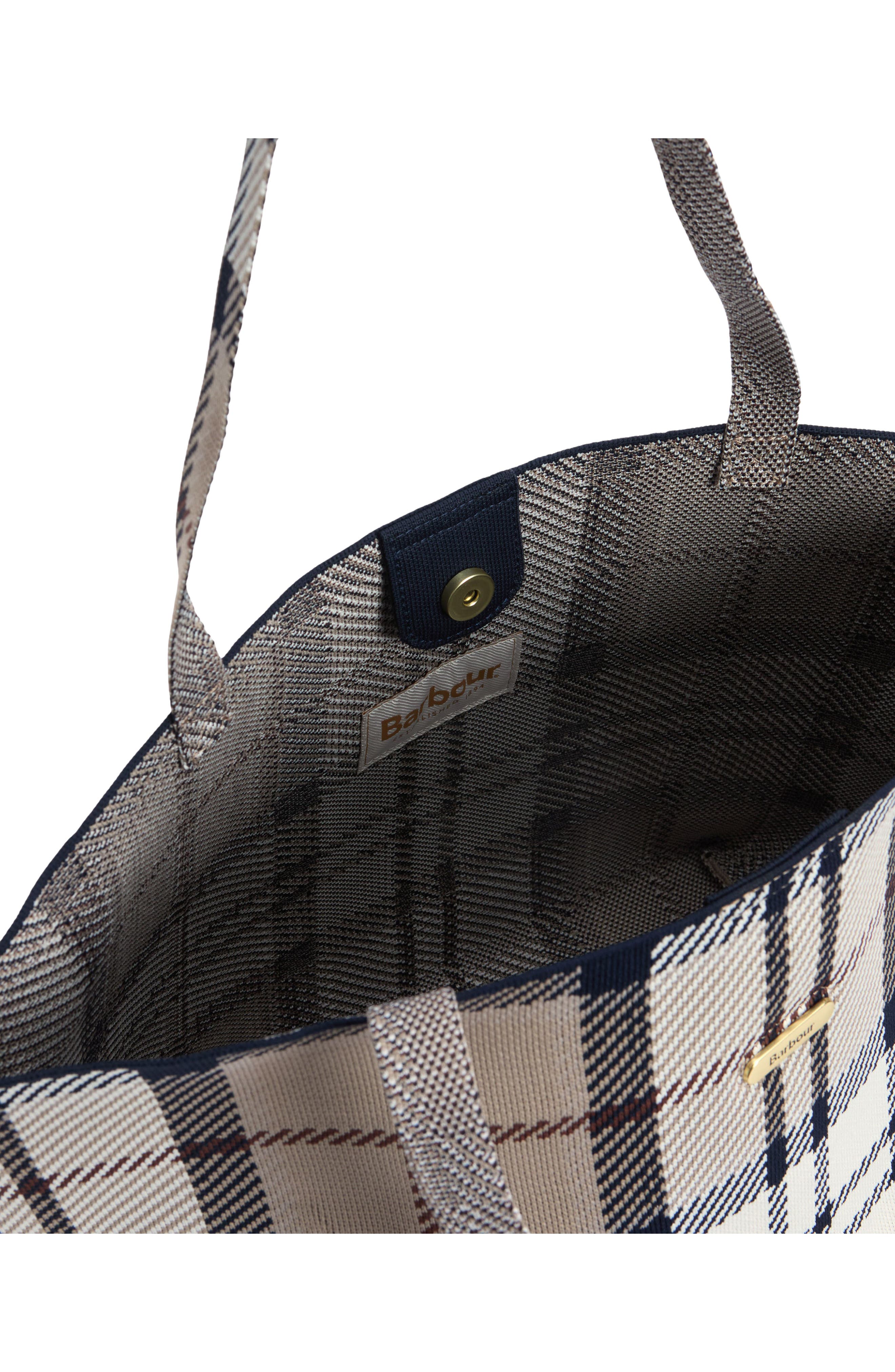 Barbour Large Layla Tartan Tote, Alternate, color, Rosewood Tartan