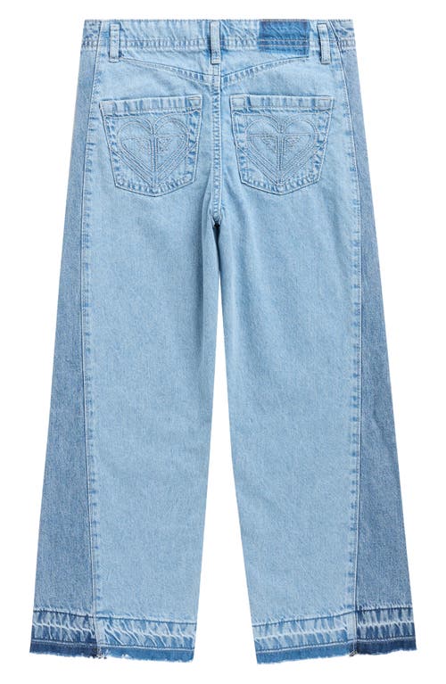 Roxy Kids' Wave Rider Wide Leg Jeans In Blue