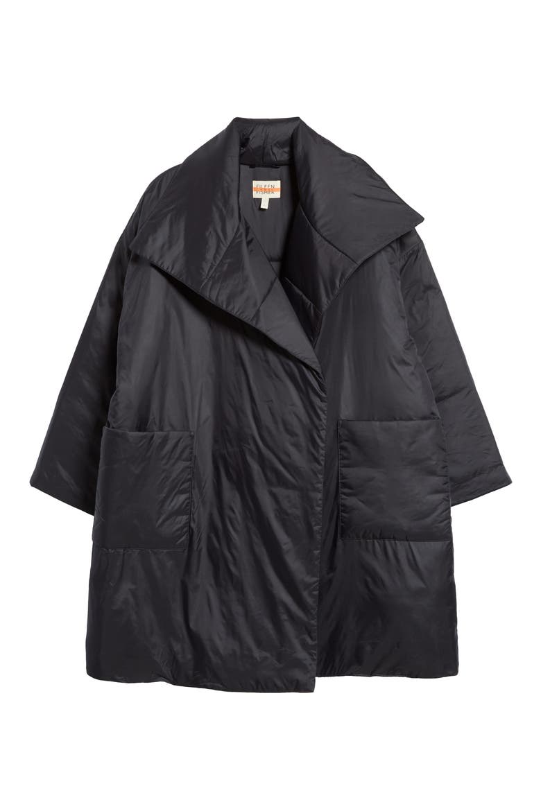 Recycled Nylon Coat (Nordstrom Exclusive), Main, color, BLACK