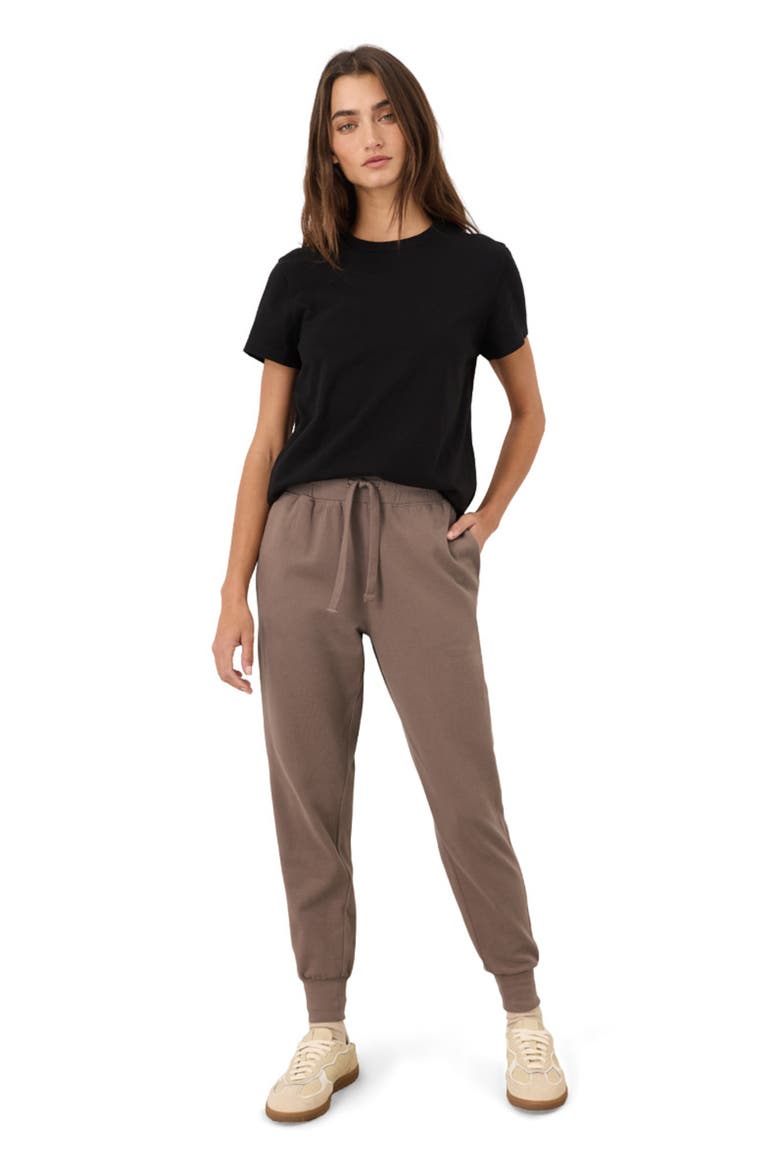 Organic Cotton Soft-Slub Essential Crewneck Tee, Main, color, Black