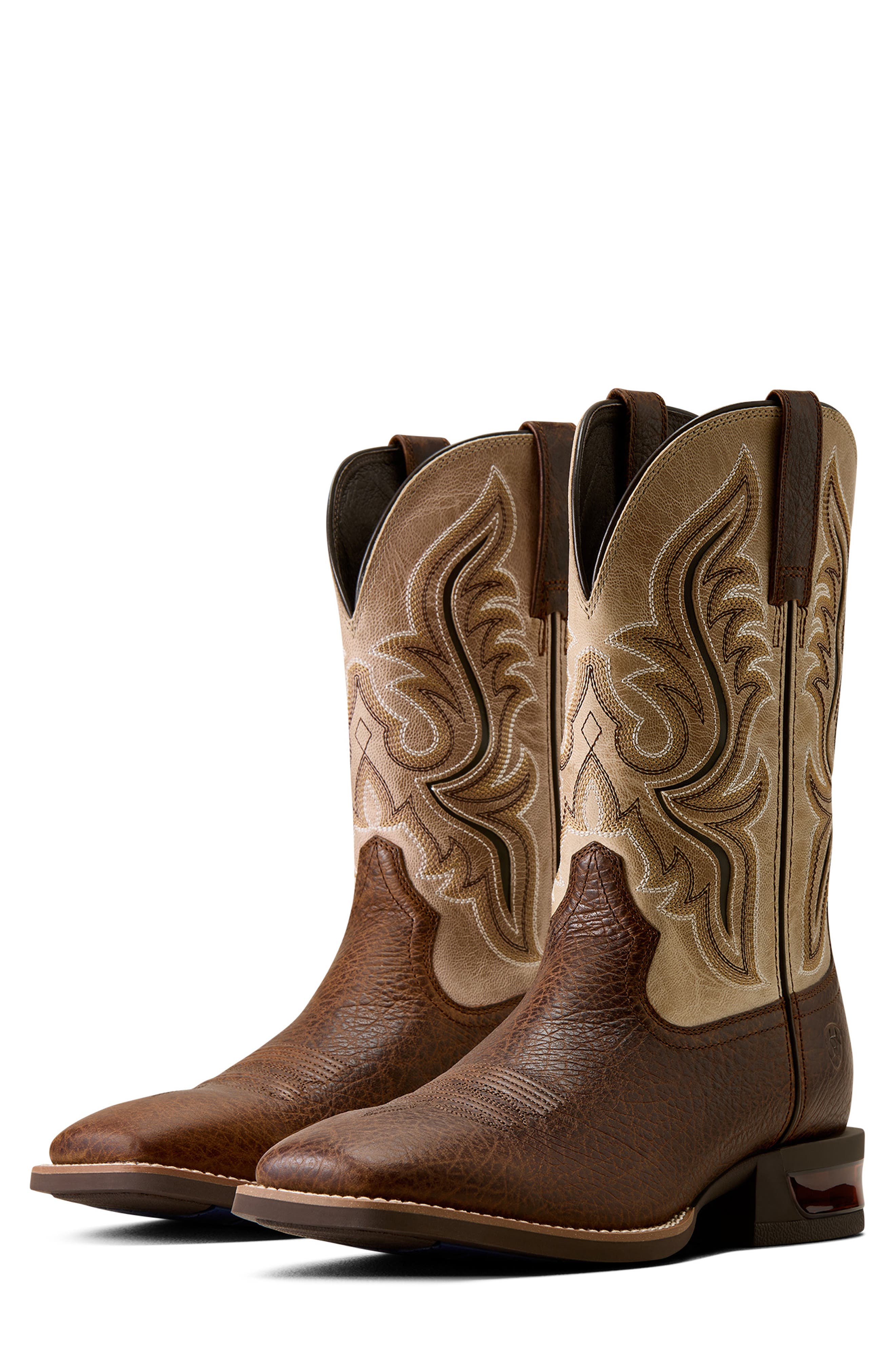 Conquer Wide Square Toe Cowboy Boot, Alternate, color, AMBER TOFFEE