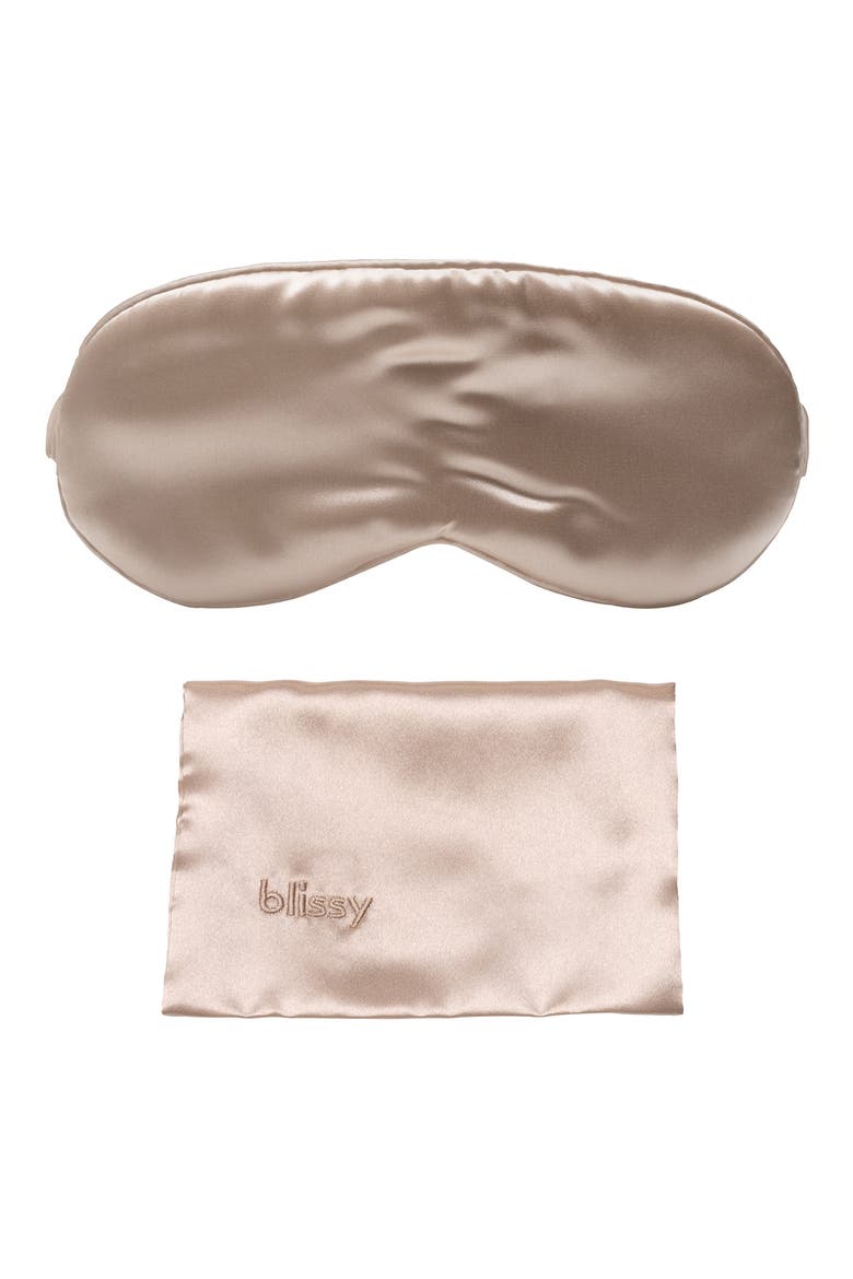 Silk Sleep Mask, Main, color, CHAMPAGNE