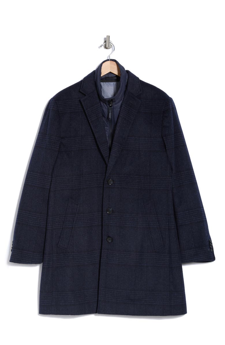 English Laundry Three Button Notch Lapel Wool Blend Trim Fit Suit, Main, color, Gray