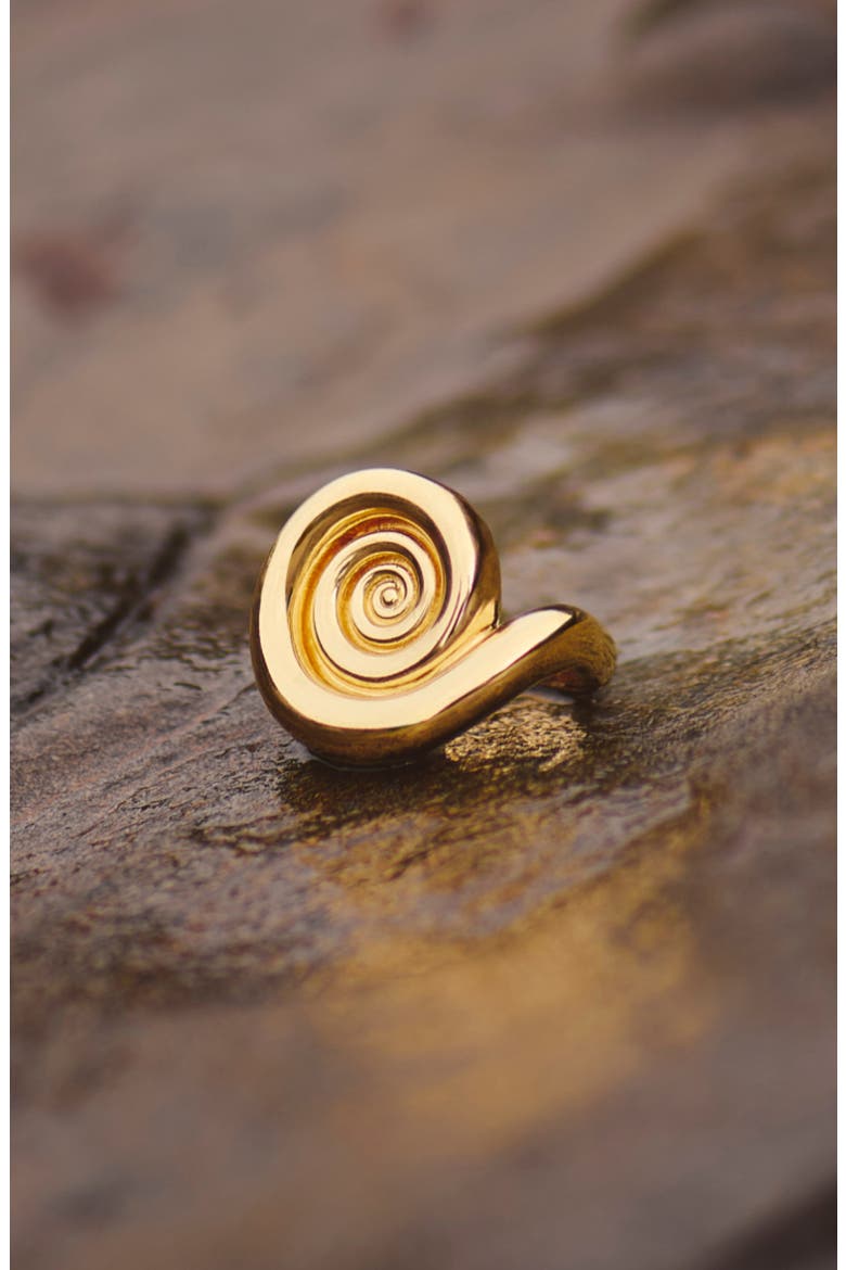 Spiral Statement Ring, Alternate, color, GOLD
