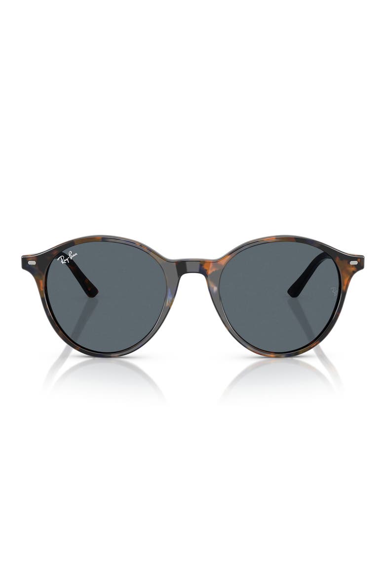 53mm Bernard Phantos Round Sunglasses, Main, color, HAVANA YELLOW E BLUE / BLUE