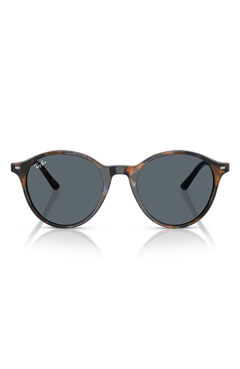 Ray-Ban 53mm Bernard Phantos Round Sunglasses, Main, color, Havana Yellow E Blue / Blue