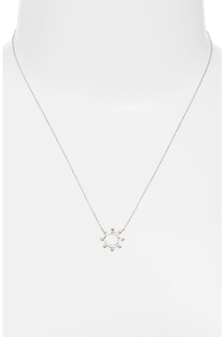Dew Drop Mini Charm Catcher Necklace, Alternate, color, SILVER