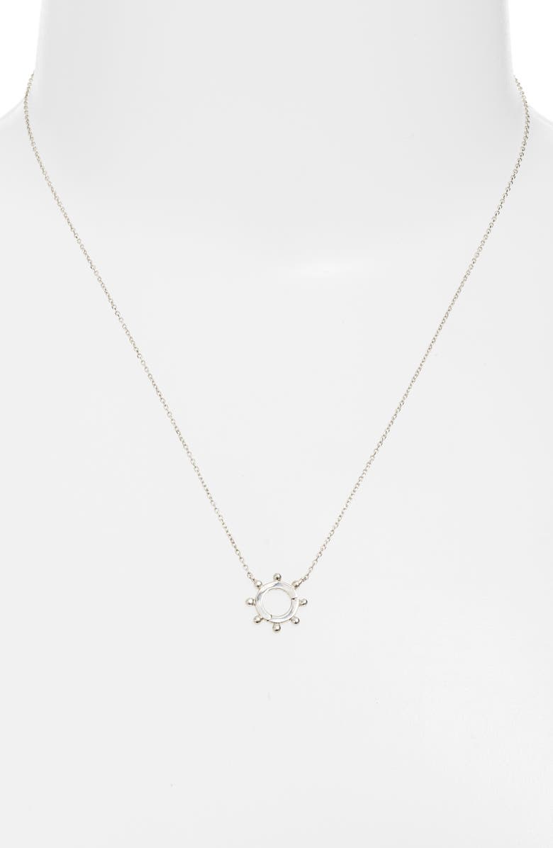 Anzie Mini Dew Drop Pendant Necklace, Alternate, color, Silver