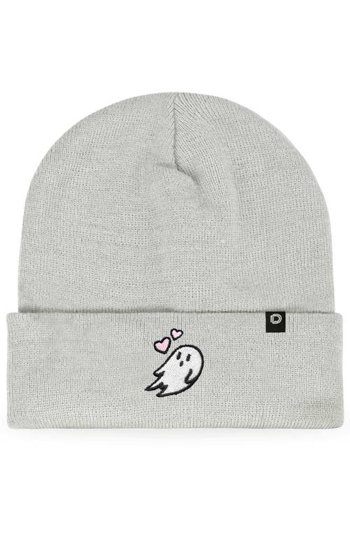 Dalix Heartly Ghost Beanie In Light Gray