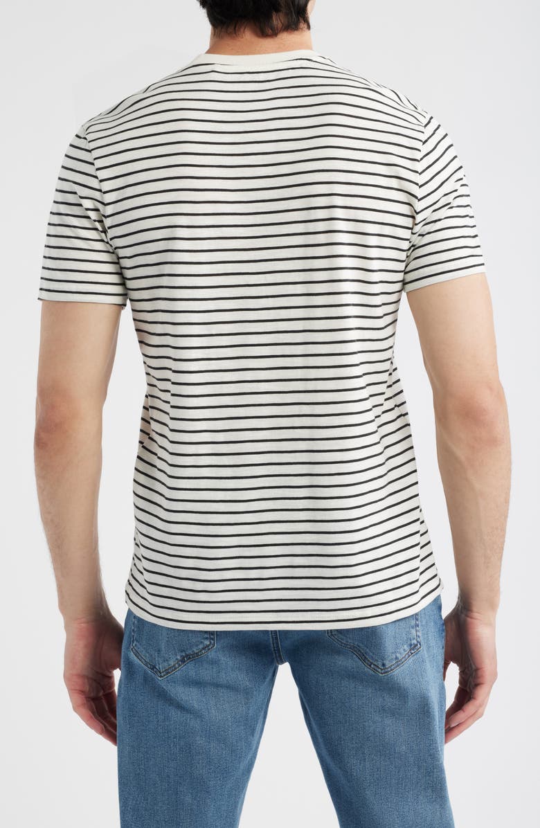 Mavi Jeans Stripe Crewneck T-Shirt, Alternate, color, Antique White