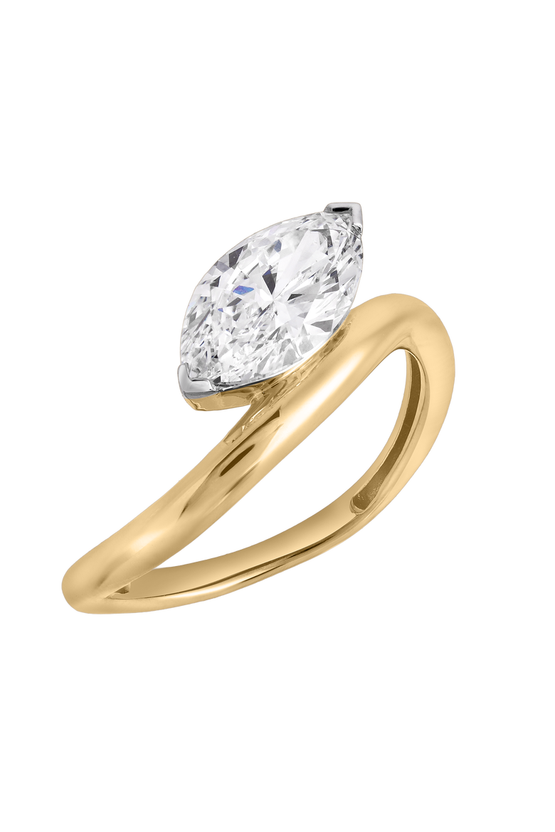 Naia 14K Gold 1.5 Ct Marquise Lab Grown Diamond Engagement Ring, Main, color, 14K Yellow Gold