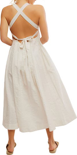 Poppy Cotton Seersucker Midi Dress