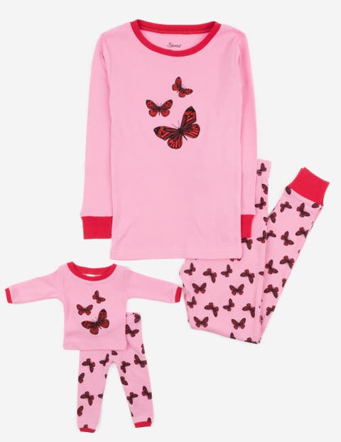 Girls 2-pc. Cotton Pajamas with Matching Doll Accessory - Spring & Everyday Prints (Toddler, Little Kid & Big Kid)