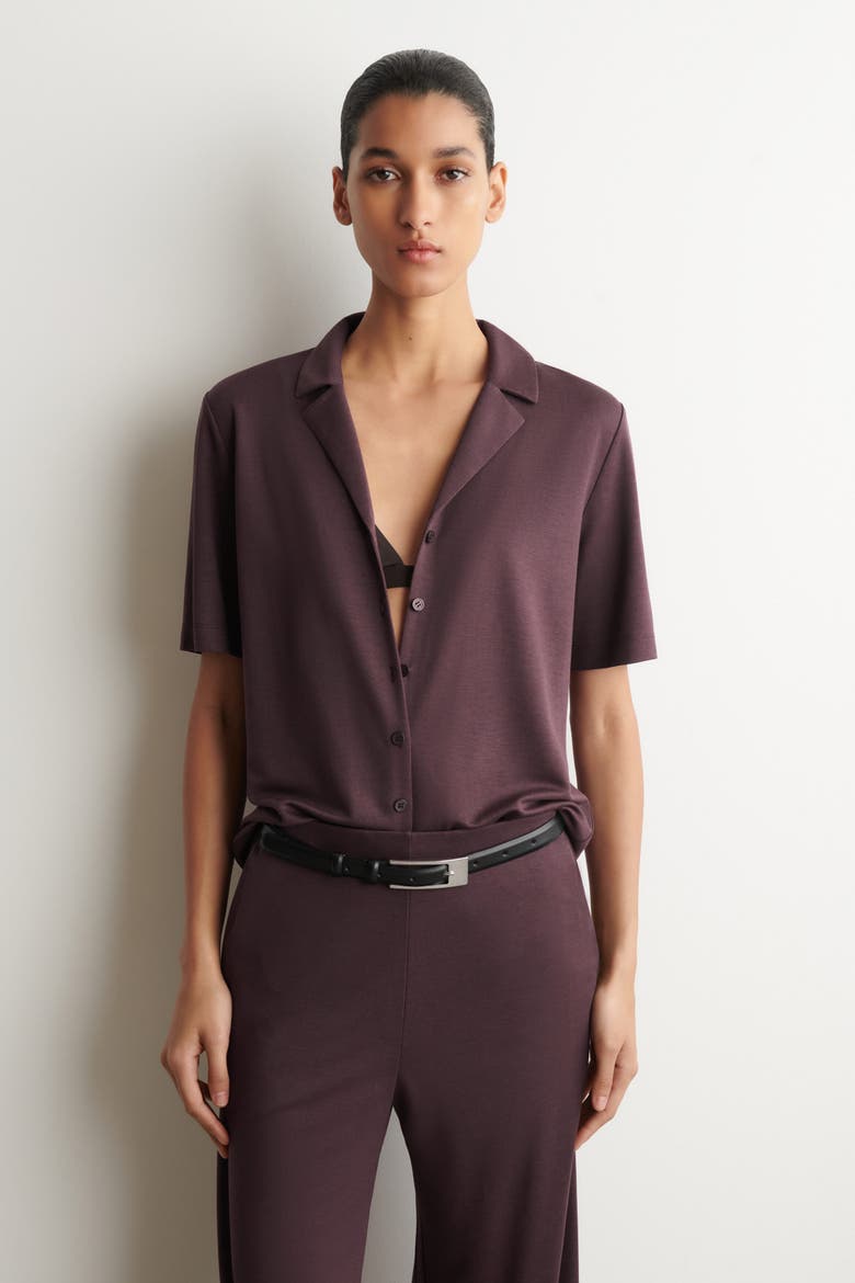 Modal-jersey Shirt, Main, color, BURGUNDY