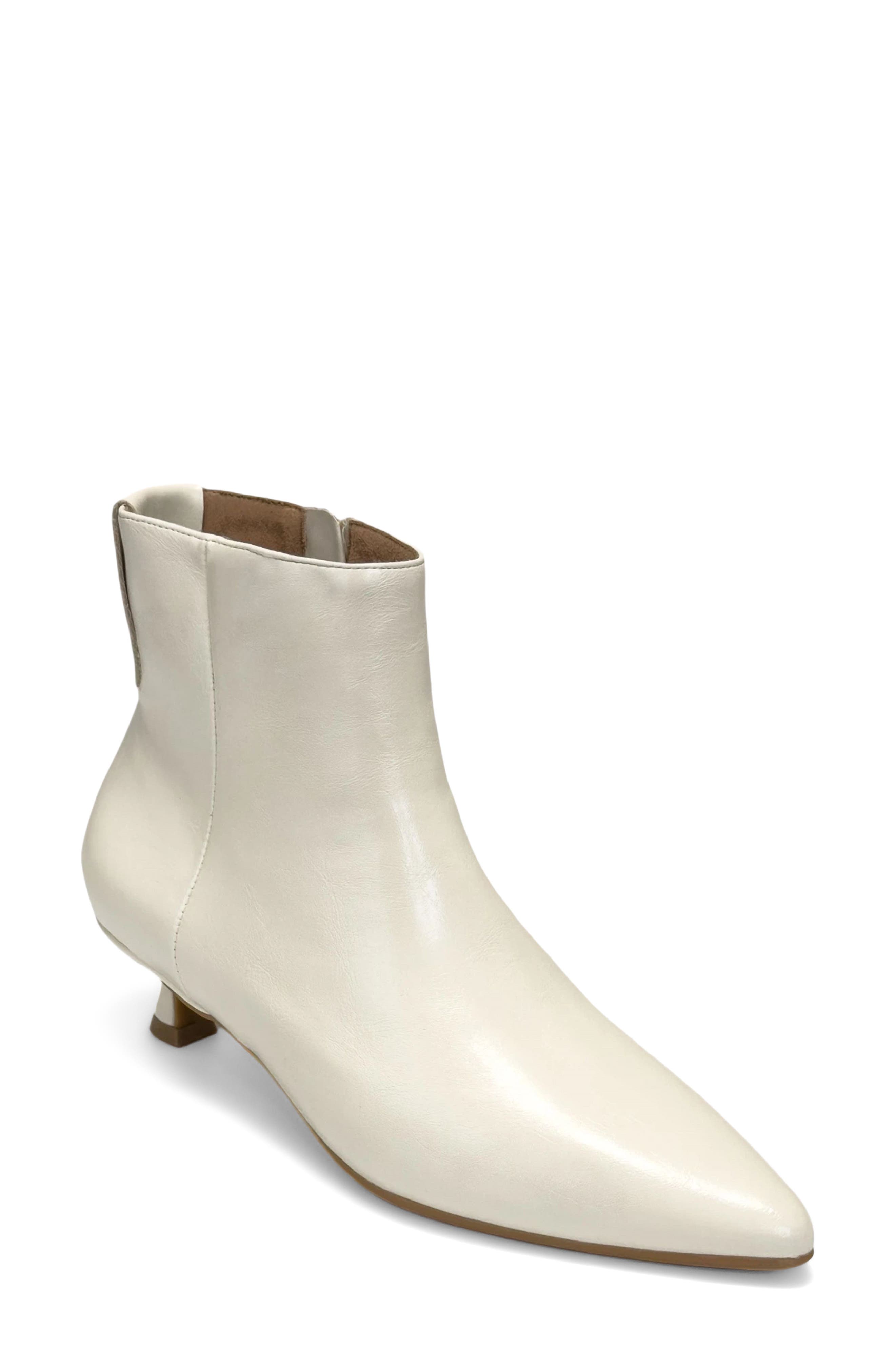 Rizah Faux Leather Bootie, Main, color, WHITE