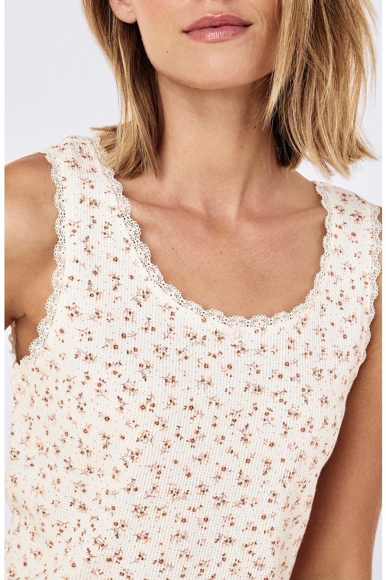 Claire Floral Waffle Knit Short Pajamas, Alternate, color, LOTTIE DITSY