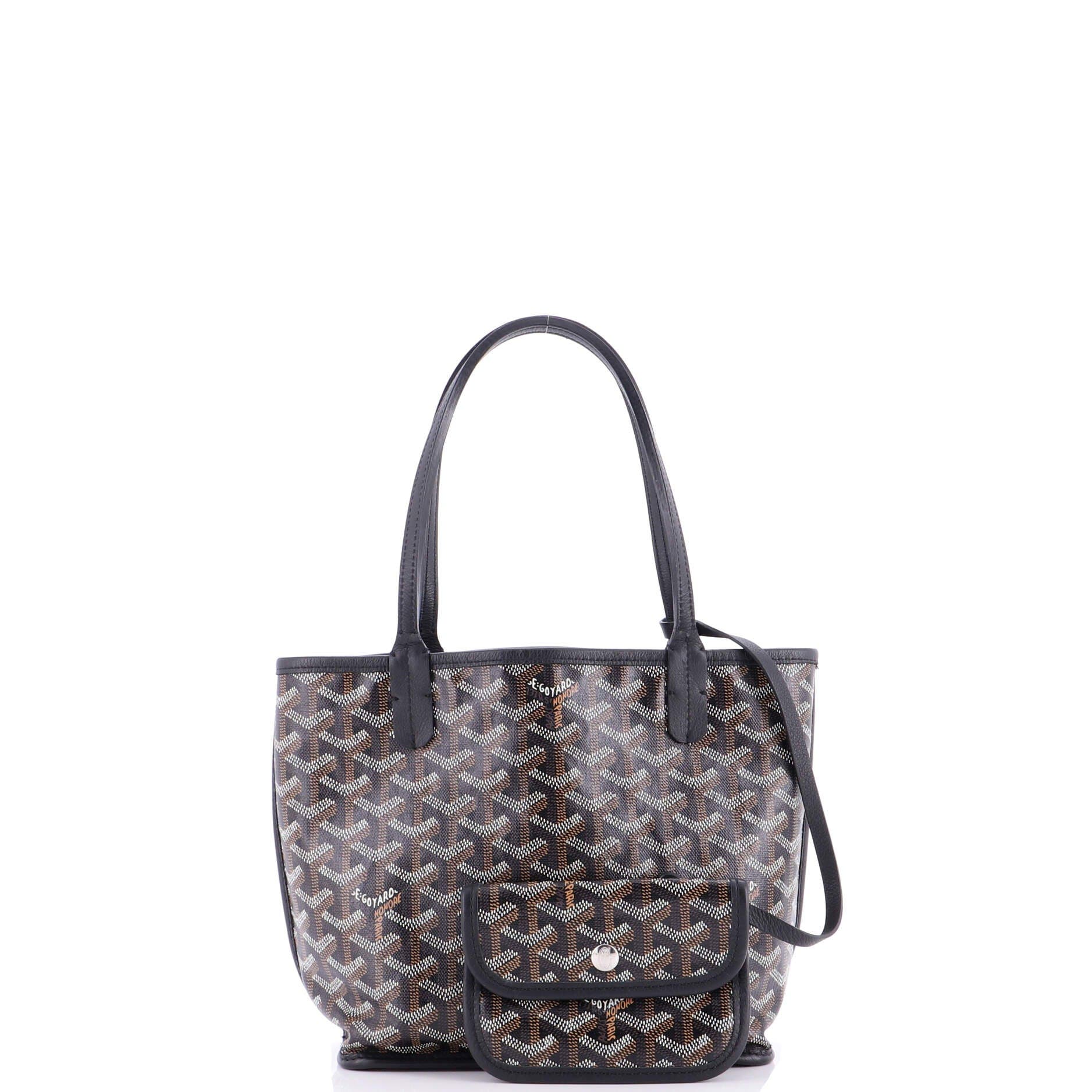 Pre-Owned Goyard Anjou Reversible Tote Coated Canvas Mini, Alternate, color, 