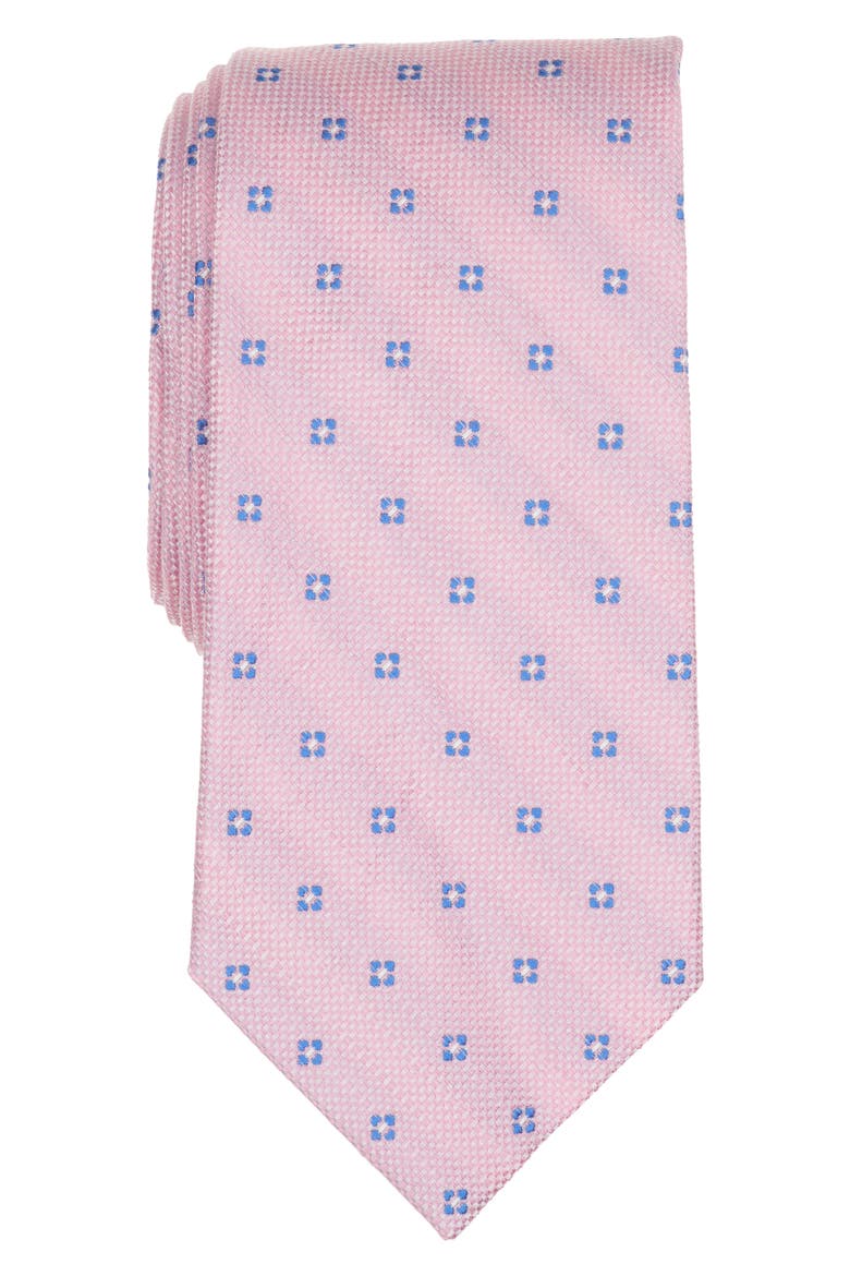 Oxford Floral Silk Blend Tie, Main, color, PINK