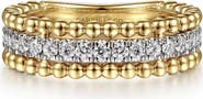 Gabriel & Co. 14k Gold Diamond Stack Ring