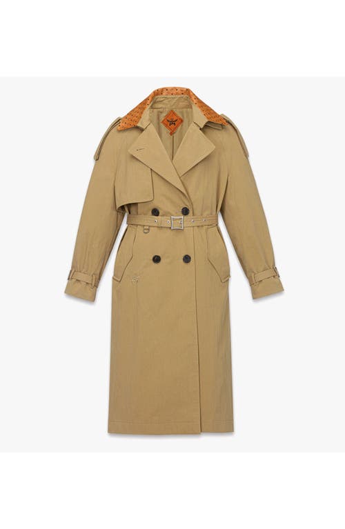 Mcm Trench Coat In Neutral