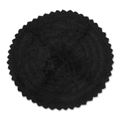 Round Crochet Bath Mat 27.5" Diameter