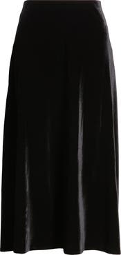 Anne Klein A-Line Stretch Velvet Skirt