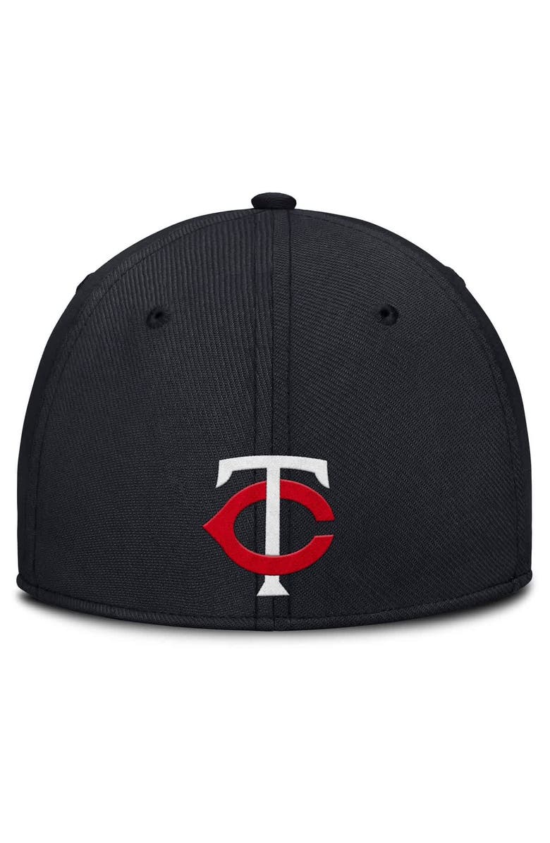 Nike Men's Nike Gray/Navy Minnesota Twins Rise Swoosh Performance Flex Hat, Alternate, color, Gray