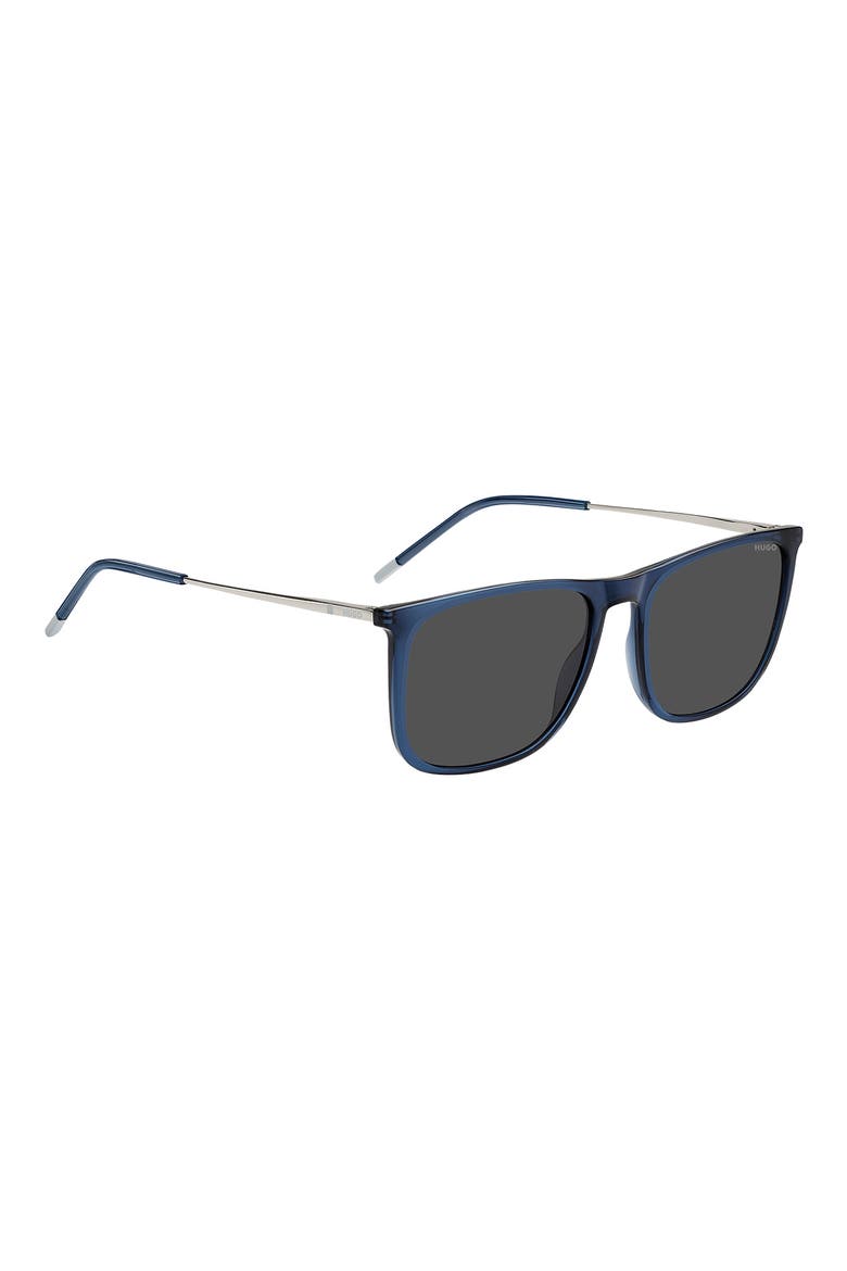 57mm Square Sunglasses, Alternate, color, BLUE PALLADIUM