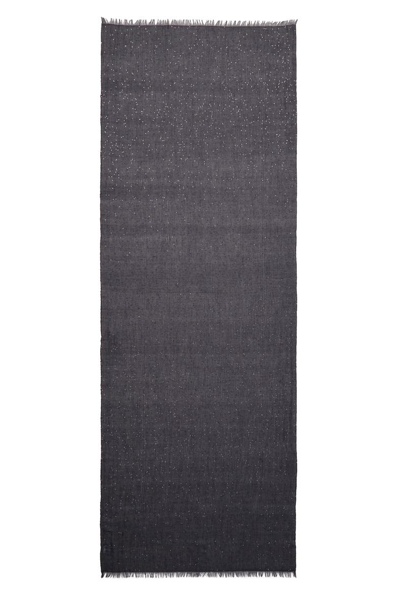 Sequin Linen & Silk Scarf, Main, color, C8901 NIGHT SKY