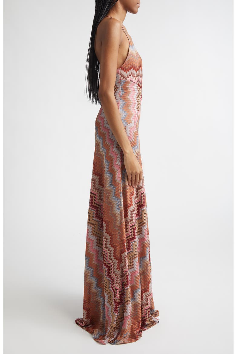 Snakeskin Zigzag Raschel Knit Dress, Alternate, color, MULTI GRN CML WHT PNK